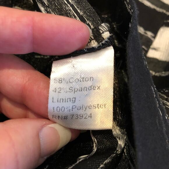 Misook black silver metallic abstract stripe full zip jacket size Large - Picture 9 of 14